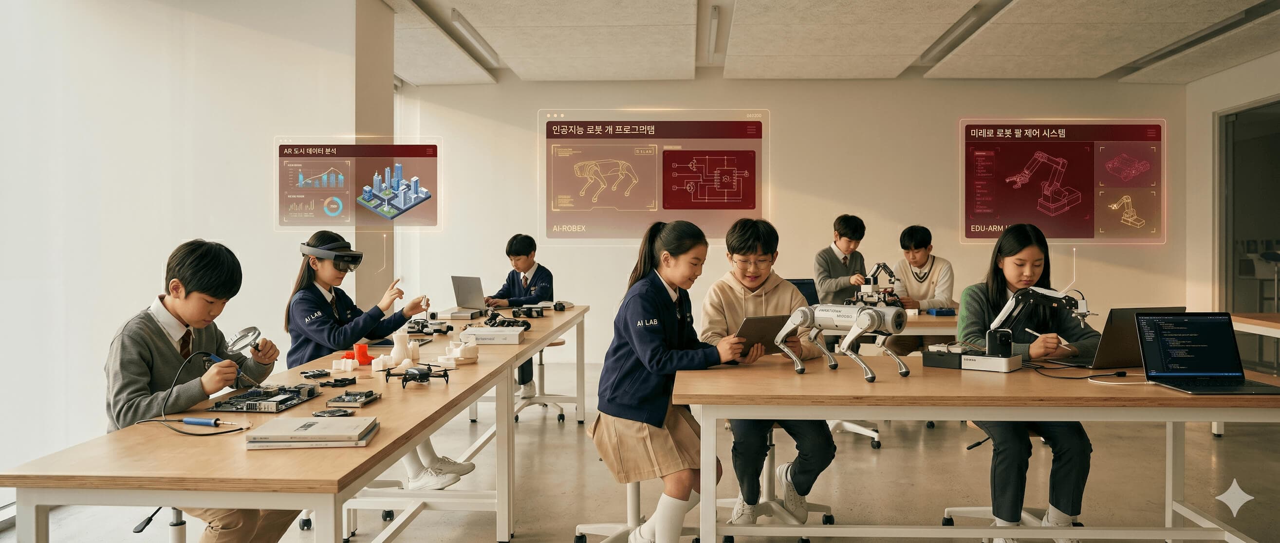 초·중학생이 AI 로봇으로 학습하는 미래형 교실